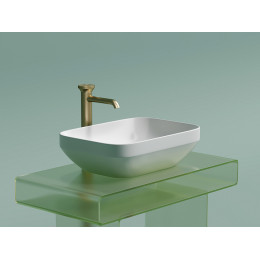 Умывальник чаша накладная прямоугольная (цвет Белый Матовый) Element 500x359x145мм