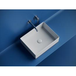 Раковина накладная прямоугольная 361x471x130, цвет белый, арт.CN6069