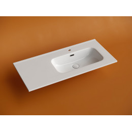 Раковина накладная мебельная Element, чаша справа, с отверстием под смеситель, 1010x465x180 мм, цвет белый,  CN7003R