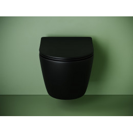 Подвесной унитаз CERAMICANOVA Uno смыв Торнадо 490x360x360 черный матовый