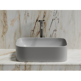Умывальник чаша накладная прямоугольная (цвет Серый Матовый) Element 505x380x150мм