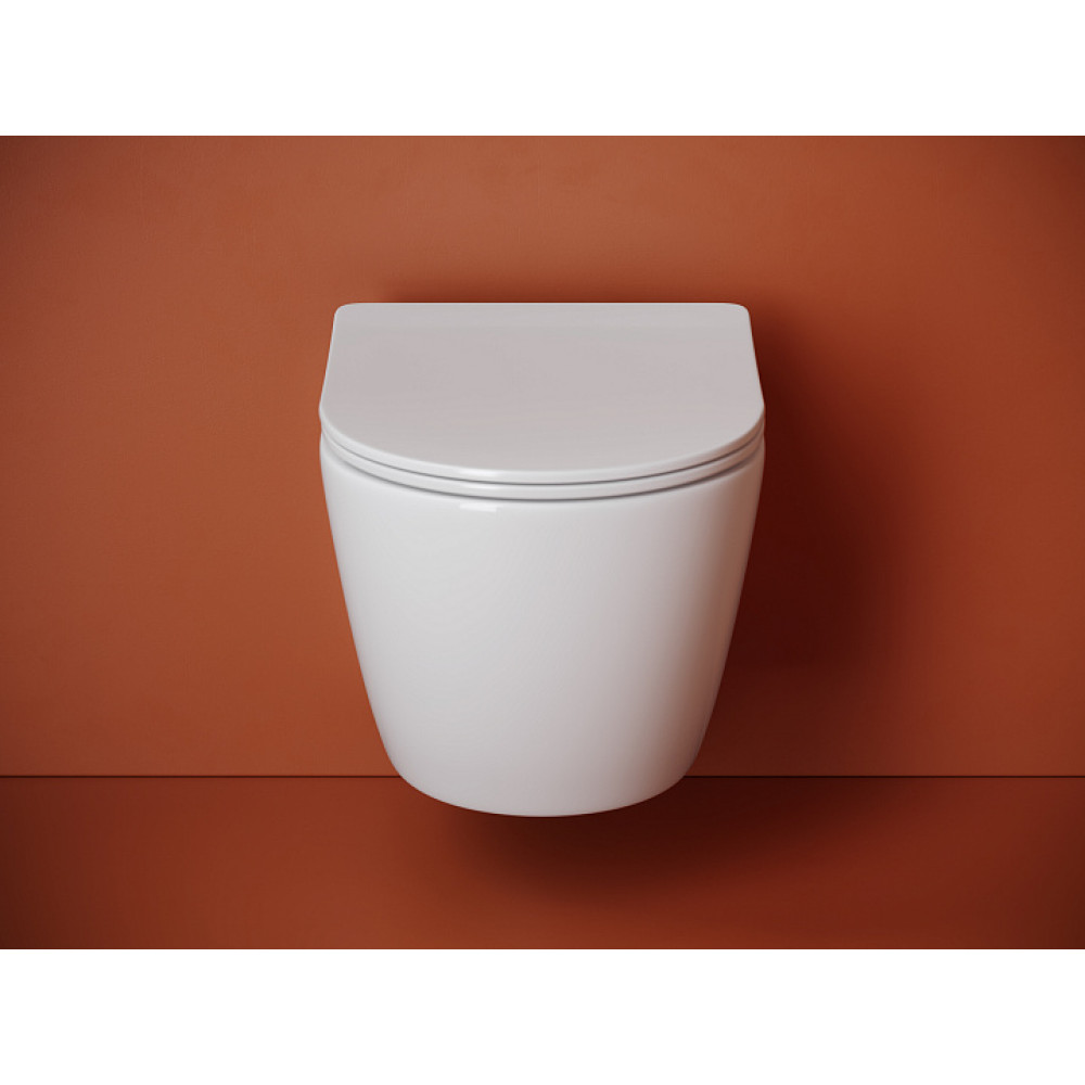 Подвесной унитаз CERAMICANOVA Uno смыв Торнадо 490x360x360 белый