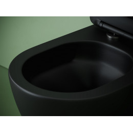 Подвесной унитаз CERAMICANOVA Uno смыв Торнадо 490x360x360 черный матовый