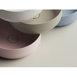 Умывальник чаша накладная круглая (цвет Капучино Матовый) Element 390x390x120мм