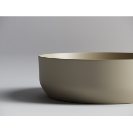 Умывальник чаша накладная круглая (цвет Капучино Матовый) Element 390x390x120мм