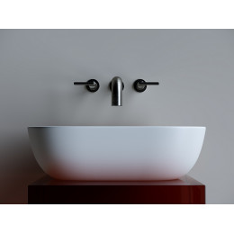 Умывальник чаша накладная прямоугольная (цвет Белый Матовый) Element 455x325x135мм