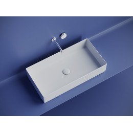 Раковина накладная прямоугольная 701x361x130, цвет белый, арт.CN6071