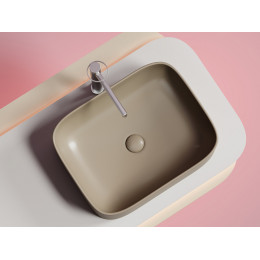 Умывальник чаша накладная прямоугольная (цвет Капучино Матовый) Element 505x380x150мм
