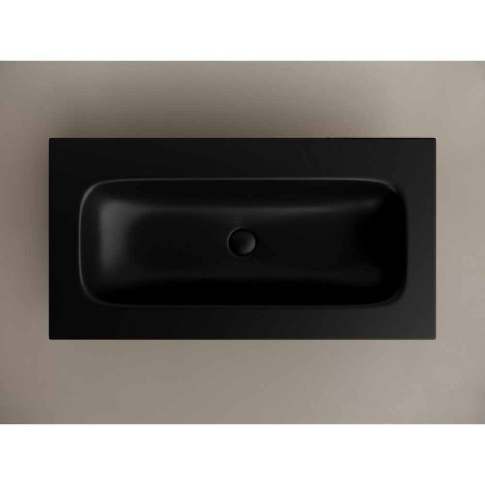 Раковина накладная мебельная CERAMICANOVA Grace прямоугольная 910x457x137 без отверстия под смеситель 910*457*137 цвет черный матовый CN7019MBwx