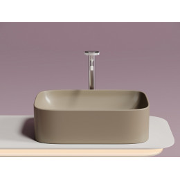 Умывальник чаша накладная прямоугольная (цвет Капучино Матовый) Element 505x380x150мм