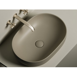 Умывальник чаша накладная овальная (цвет Капучино Матовый) Element 600x415x135мм