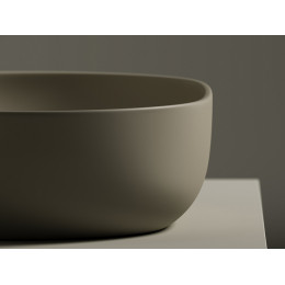 Умывальник чаша накладная овальная (цвет Капучино Матовый) Element 600x415x135мм