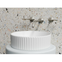 Умывальник чаша накладная круглая (цвет Белый Матовый) Element 360x360x115мм