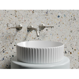 Умывальник чаша накладная круглая (цвет Белый Матовый) Element 360x360x115мм