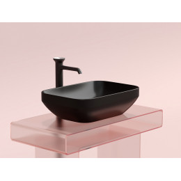 Умывальник чаша накладная прямоугольная (цвет Черный Матовый) Element 500x359x145мм