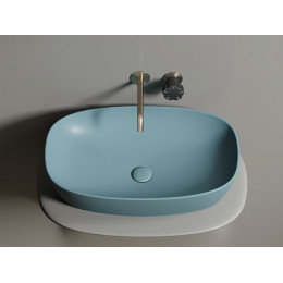 Умывальник чаша накладная овальная (цвет Зеленый Матовый) Element 600x380x138мм
