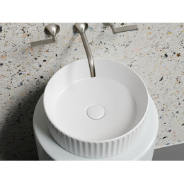 Умывальник чаша накладная круглая (цвет Белый Матовый) Element 360x360x115мм
