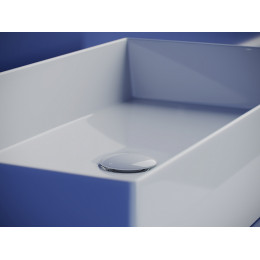 Раковина накладная прямоугольная 701x361x130, цвет белый, арт.CN6071