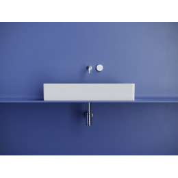 Раковина накладная прямоугольная 701x361x130, цвет белый, арт.CN6071