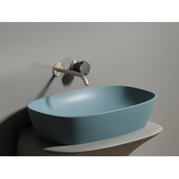 Умывальник чаша накладная овальная (цвет Зеленый Матовый) Element 600x380x138мм