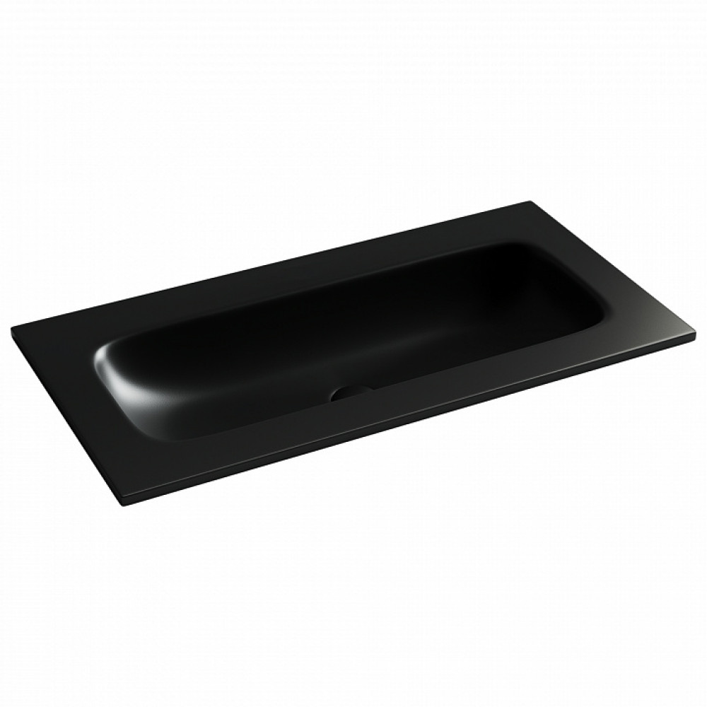 Раковина накладная мебельная CERAMICANOVA Grace прямоугольная 910x457x137 без отверстия под смеситель 910*457*137 цвет черный матовый CN7019MBwx