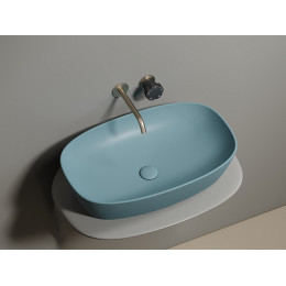 Умывальник чаша накладная овальная (цвет Зеленый Матовый) Element 600x380x138мм