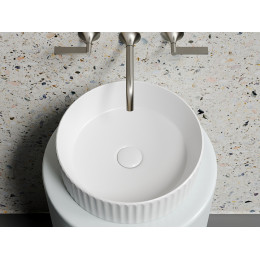 Умывальник чаша накладная круглая (цвет Белый Матовый) Element 360x360x115мм