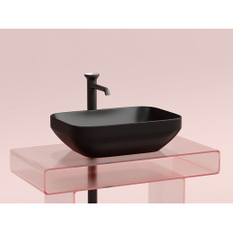 Умывальник чаша накладная прямоугольная (цвет Черный Матовый) Element 500x359x145мм