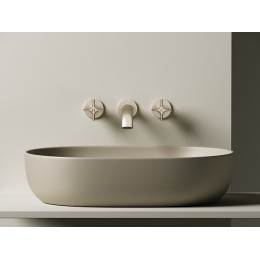 Умывальник чаша накладная овальная (цвет Капучино Матовый) Element 600x415x135мм