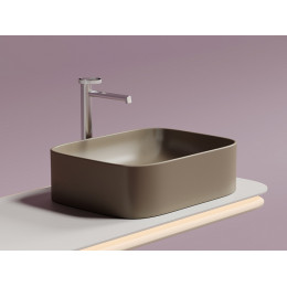 Умывальник чаша накладная прямоугольная (цвет Капучино Матовый) Element 505x380x150мм