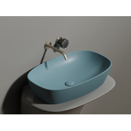 Умывальник чаша накладная овальная (цвет Зеленый Матовый) Element 600x380x138мм