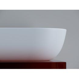 Умывальник чаша накладная прямоугольная (цвет Белый Матовый) Element 455x325x135мм