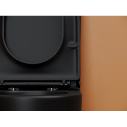 Напольный пристенный унитаз Metropol смыв Торнадо черный матовый CN4001TMB