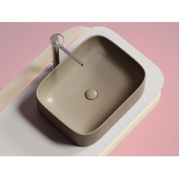 Умывальник чаша накладная прямоугольная (цвет Капучино Матовый) Element 505x380x150мм