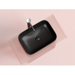 Умывальник чаша накладная прямоугольная (цвет Черный Матовый) Element 500x359x145мм
