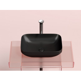 Умывальник чаша накладная прямоугольная (цвет Черный Матовый) Element 500x359x145мм