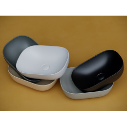 Умывальник чаша накладная прямоугольная (цвет Белый Матовый) Element 455x325x135мм