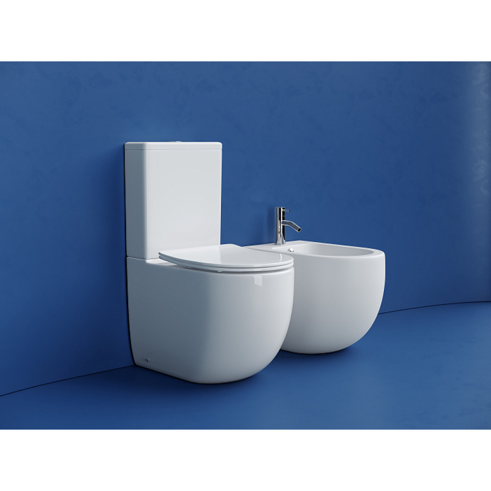 Напольный пристенный унитаз Metropol смыв Торнадо белый CN4001T
