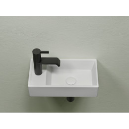 Умывальник подвесной прямоугольный (чаша справа, отверстие под смеситель слева) цвет белый матовый Element 407x217x100