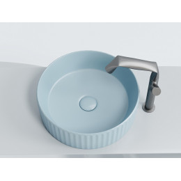 Умывальник чаша накладная круглая (цвет Голубой Матовый) Element 360x360x115мм