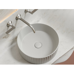 Умывальник чаша накладная круглая (цвет Серый Матовый) Element 360x360x115мм