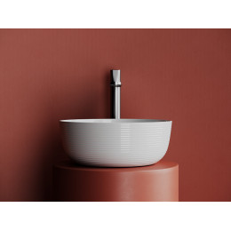 Раковина накладная круглая 356x356x135, цвет белый