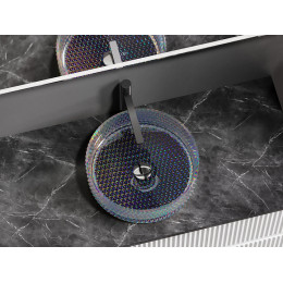 Умывальник чаша накладная круглая (цвет неон) Cristal 360x360x112мм