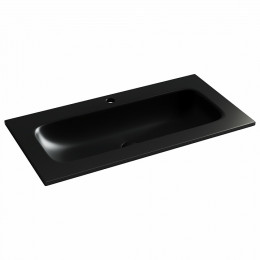 Раковина накладная мебельная CERAMICANOVA Grace прямоугольная 910x457x137 с отверстием под смеситель цвет черный матовый CN7019MB