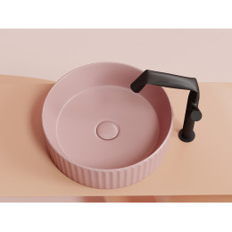 Умывальник чаша накладная круглая (цвет Розовый Матовый) Element 360x360x115мм