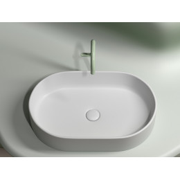 Умывальник чаша накладная овальная (цвет Белый Матовый) Element 608x385x122мм