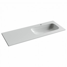 Раковина накладная мебельная CERAMICANOVA Grace прямоугольная 1210x457x137 с чашей справа и отверстием под смеситель цвет белый CN7021