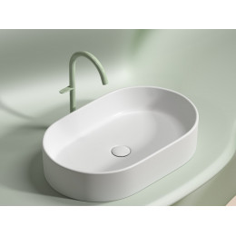 Умывальник чаша накладная овальная (цвет Белый Матовый) Element 608x385x122мм