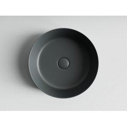 Умывальник чаша накладная круглая (цвет Темный Антрацит Матовый) Element 390x390x120мм