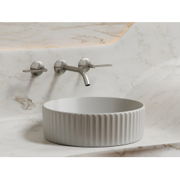 Умывальник чаша накладная круглая (цвет Серый Матовый) Element 360x360x115мм